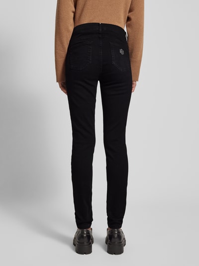 Liu Jo White Slim Fit Jeans mit 5-Pocket-Design Modell 'DEVINE' Black 5