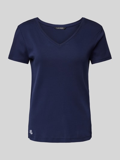 Lauren Ralph Lauren T-Shirt mit V-Ausschnitt Dunkelblau 2