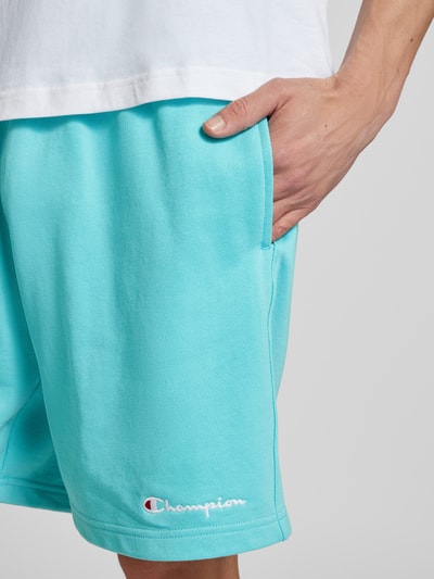 CHAMPION Baggy Fit Sweatshorts mit Label-Stitching Modell 'ICONS' Aqua 3