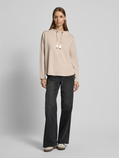 More & More Sweatshirt met opstaande kraag Beige - 1