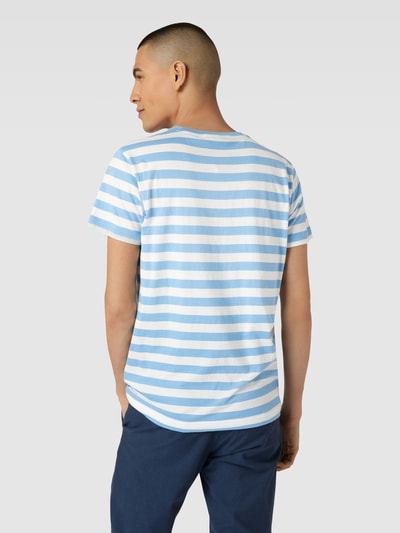 Gant T-Shirt mit Streifenmuster Hellblau 5