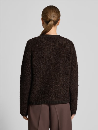 Smith and Soul Strickjacke mit Woll-Anteil Dunkelbraun 5