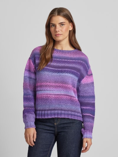 LOLLYS LAUNDRY Strickpullover mit Rundhalsausschnitt Modell 'Fairhaven' Lavender 4