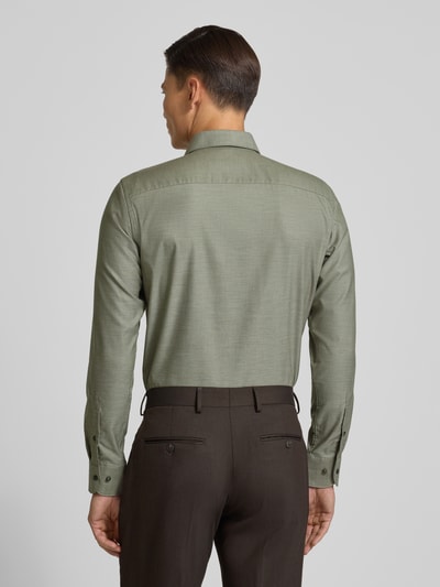 Profuomo Slim fit zakelijk overhemd met haaikraag Groen - 5