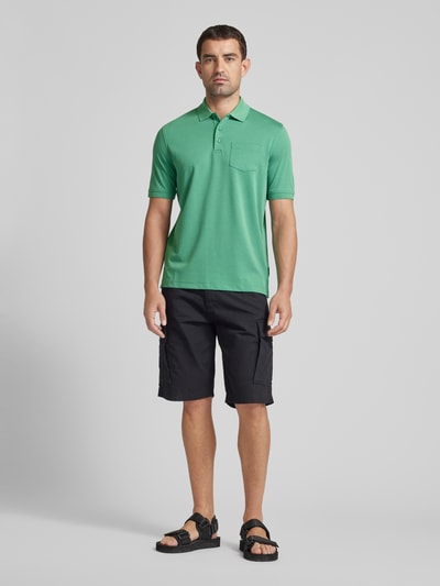 bugatti Regular fit poloshirt met borstzak Groen - 1