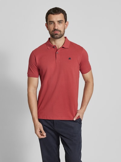 Lerros Poloshirt met labelstitching Rood - 4