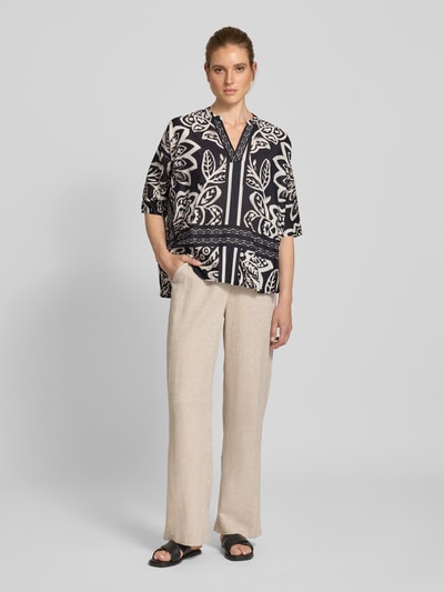 Emily Van den Bergh Blusenshirt mit V-Ausschnitt BLACK 1