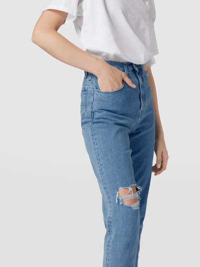 Tommy Jeans Mom Fit Jeans im Used-Look mit Label-Detail Jeansblau 3