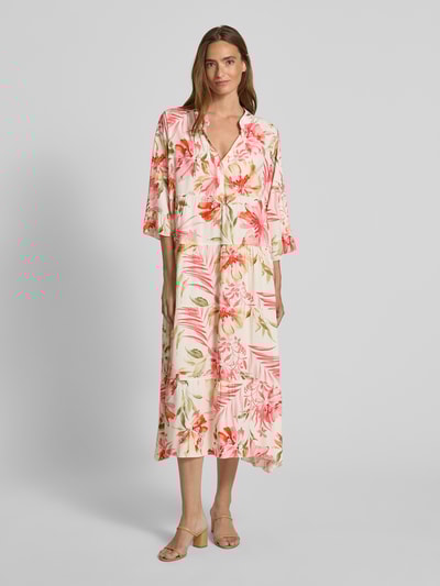 ZABAIONE Midi-jurk van viscose in laagjeslook Roze - 4