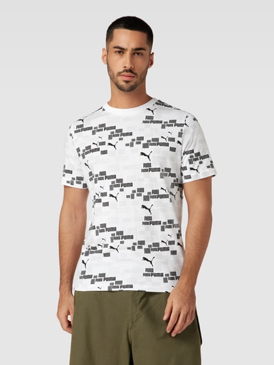 PUMA PERFORMANCE T-shirt met all-over logoprint Wit - 4