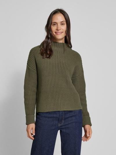 Selected Femme Strickpullover mit Turtleneck Modell 'SELMA' Oliv 4