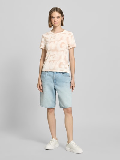 G-Star Raw T-shirt met ronde hals en labeldetail Lichtroze - 1