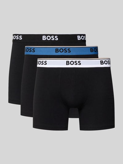 BOSS Trunks aus Baumwoll-Mix im 3er-Pack Modell 'BOXER' Black 1