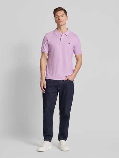 Fynch-Hatton Regular fit poloshirt met logostitching Lila - 1