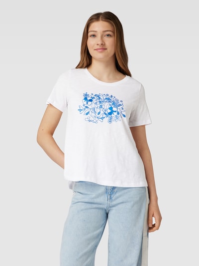 Esprit T-Shirt mit floralen Stickereien Weiss 4