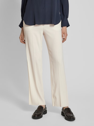 Marella Stoffen broek met persplooien, model 'LELLO' Wit - 4