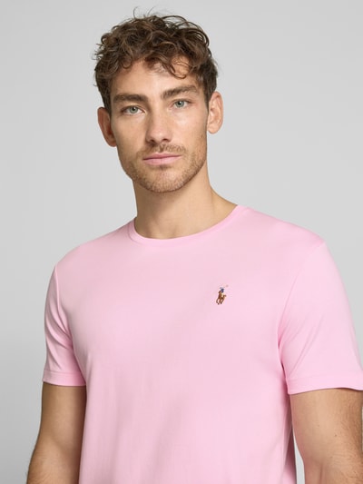 Polo Ralph Lauren T-Shirt mit Label-Stitching Pink 3