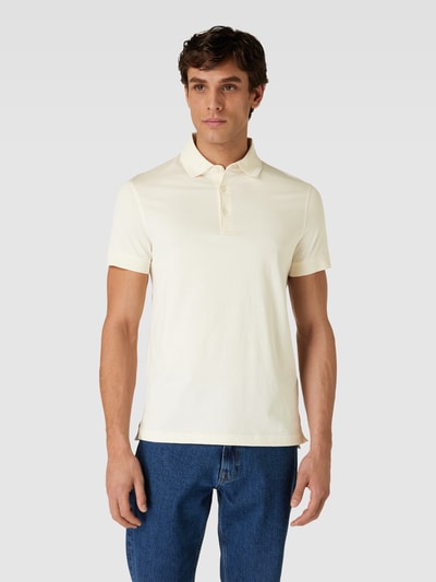 Tommy Hilfiger Tailored Regular fit poloshirt met logostitching Offwhite - 4