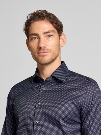 ETERNA Slim Fit Business-Hemd mit Kentkragen Marine 3