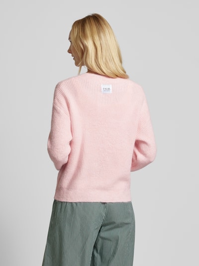 VILLA SOPHIE Cardigan met ronde hals, model 'NAOMI' Roze - 5