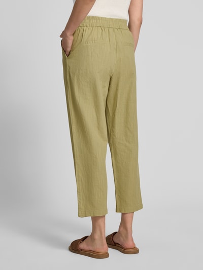 JAKE*S STUDIO WOMAN Stoffen broek met verkorte pasvorm en elastische band Lindegroen - 5