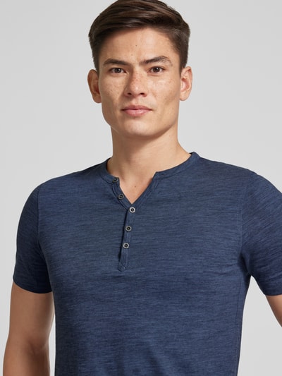 MCNEAL T-shirt z krótką listwą guzikową Ciemnoniebieski 3