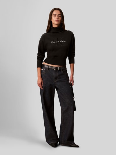 Calvin Klein Jeans Regular Fit Pullover aus reiner Baumwolle Black 1