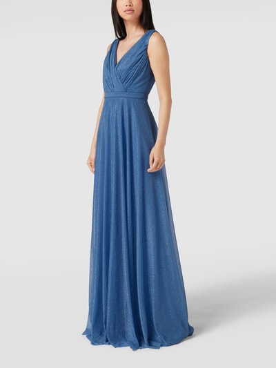 TROYDEN COLLECTION Abendkleid mit Taillenpasse Bleu 1