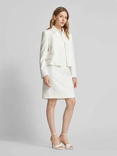 Windsor Slim fit kokerjurk met naadritssluiting Offwhite - 1