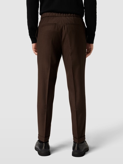 THE KOOPLES Pantalon met persplooien, model 'PANTALON SEUL' Middenbruin - 5