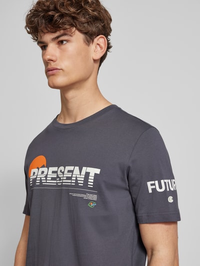 CHAMPION T-shirt met labeldetails Antraciet - 3