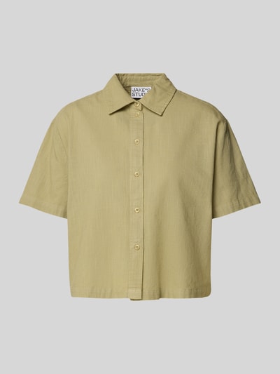 JAKE*S STUDIO WOMAN Korte blouse met kentkraag Lindegroen - 2