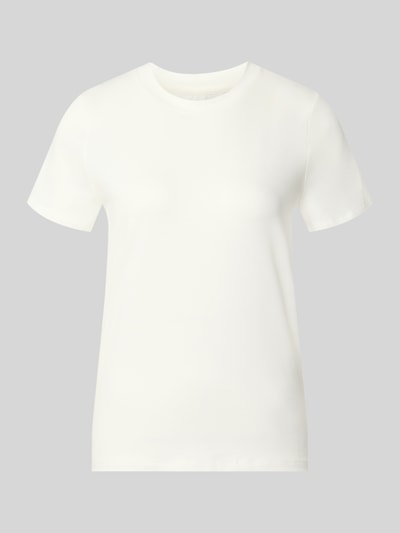 Produktfoto, Regular Fit Pyjama-Shirt aus katoenmix van Schiesser, dames pyjama-shirt met korte mouwen en ronde hals, effen wit