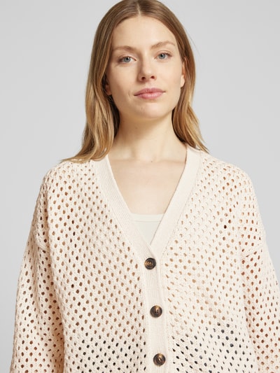 Christian Berg Woman Cardigan mit Lochmuster Sand 3