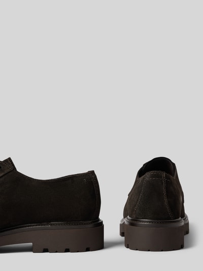 Produktfoto, Schnürschuhe aus echtem Rindsleder Modell 'PHIL 10' von Marc O'Polo, dunkelbraune Farbe, raue Lederstruktur, Herren Schnürschuhe von Marc O'Polo