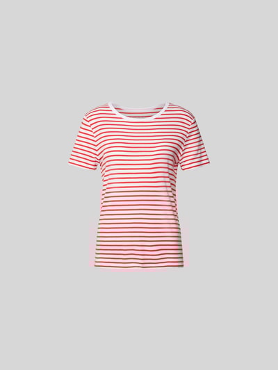 Juvia T-Shirt mit geripptem Rundhalsausschnitt Weiss 2