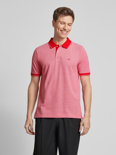 Fynch-Hatton Regular fit poloshirt met logostitching Rood - 4