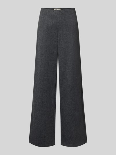 ONLY Wide Leg Gerade Hose mit Nahtreißverschluss Modell 'BREMEN' Dunkelgrau Melange 1