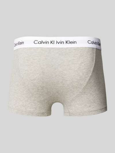 Calvin Klein Underwear Trunks aus Viskose mit Label-Bund im 3er-Pack Hellgrau 3