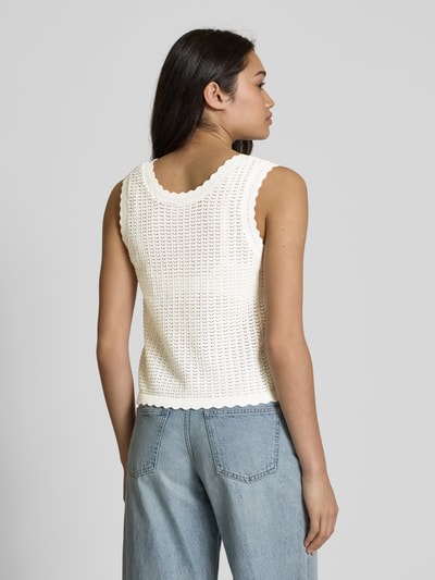 Pieces Regular Fit Pullunder aus reiner Baumwolle Modell 'SCOUT' Offwhite 5