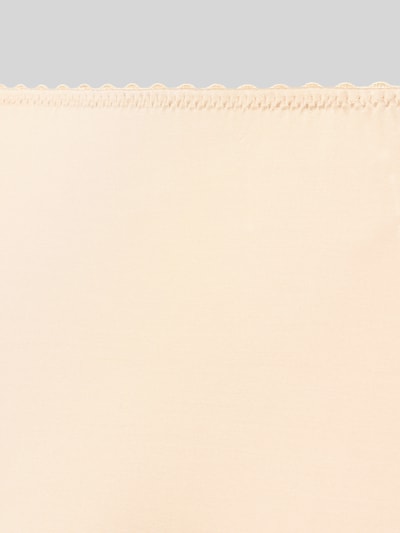 Produktfoto, Unterrock aus Viskose-Mix in Knielänge von Hanro, Damen Unterrock mit Satin, Picot-Besatz, glatte Oberfläche in Beige.