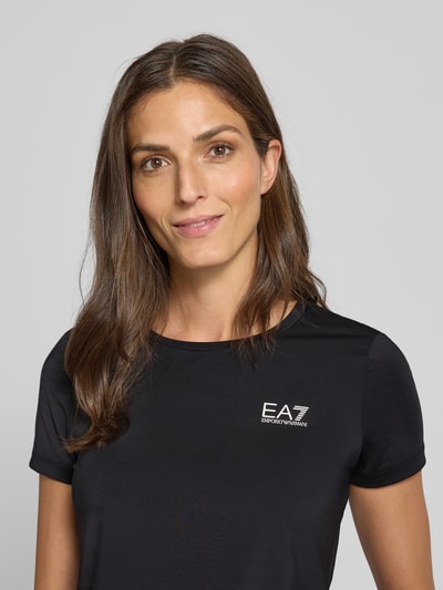 EA7 Emporio Armani T-shirt met labelprint en ronde hals Zwart - 3