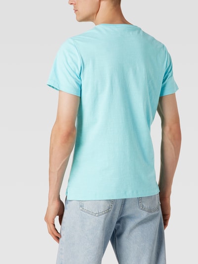 s.Oliver RED LABEL T-shirt met labelstitching Aquablauw - 5