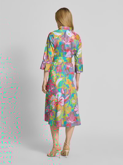 Christian Berg Woman Hemdblusenkleid mit Bindegürtel Tuerkis 5