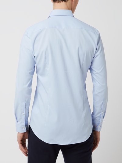 Jake*s Slim Fit Businesshemd mit Stretch-Anteil Bleu 5