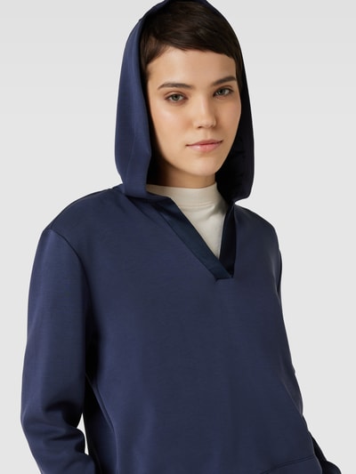 s.Oliver BLACK LABEL Hoodie met V-hals Marineblauw - 3