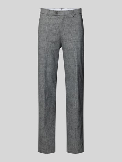 Produktfoto, Regular Fit Hose aus Baumwollmix von Hiltl, grau kariert, glatte Textur, klassische Form, Herren Weite Hose von Hiltl