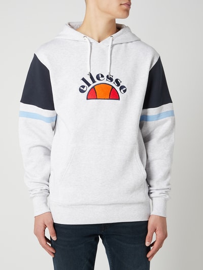 Ellesse Bluza z kapturem z logo z froty model ‘Petto’ Złamany biały melanż 4