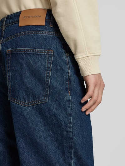 2Y Studios Jeansy o kroju baggy fit z 5 kieszeniami model ‘ADRIK’ Ciemnoniebieski 3