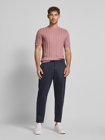 Lindbergh T-Shirt mit Strukturmuster Rosa 1